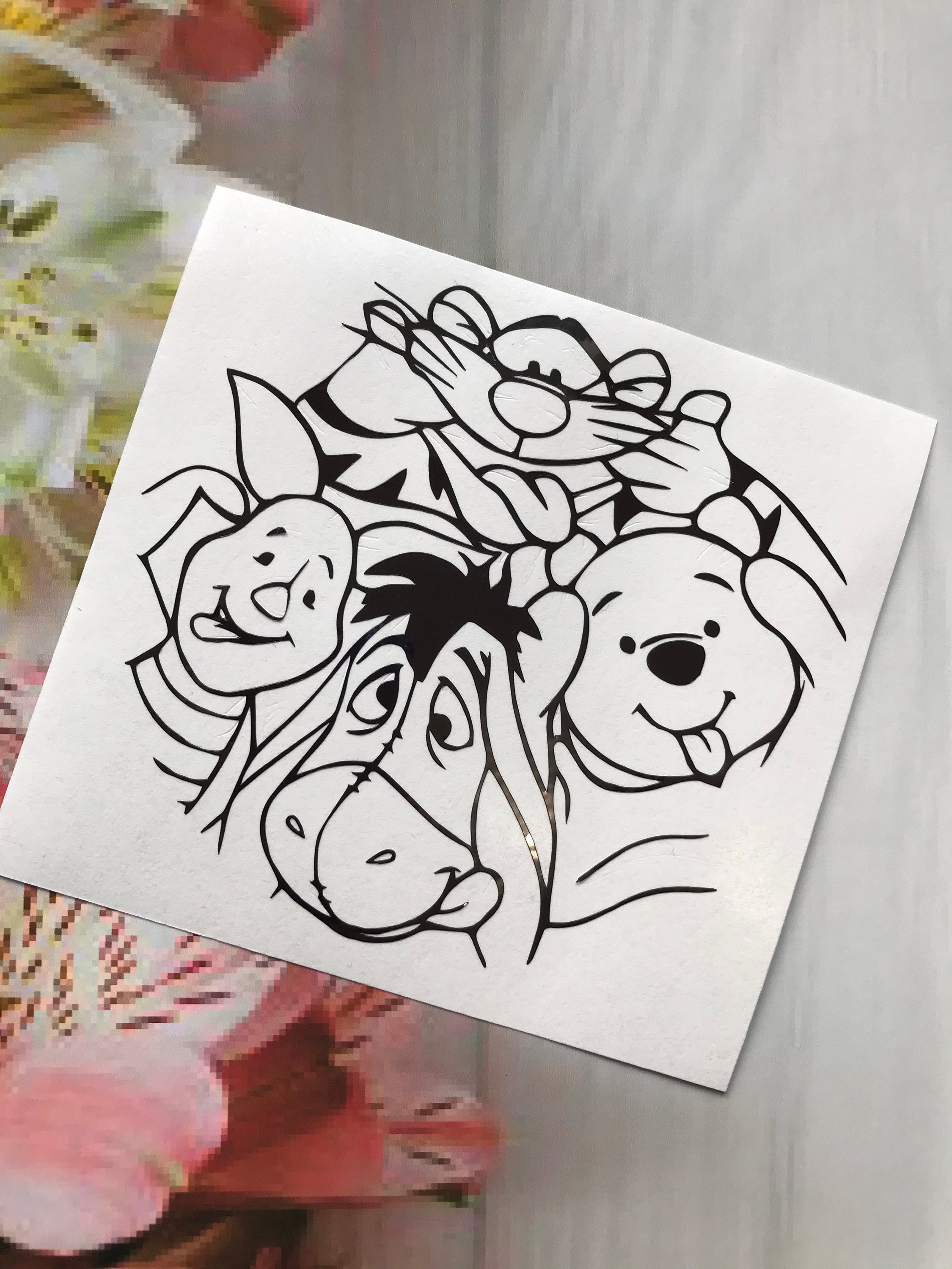 Winnie the Pooh and Friends Decal Vinyl Sticker Winnie the Etsy UK