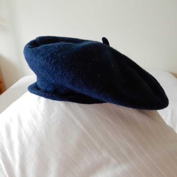 Navy Wool Beret