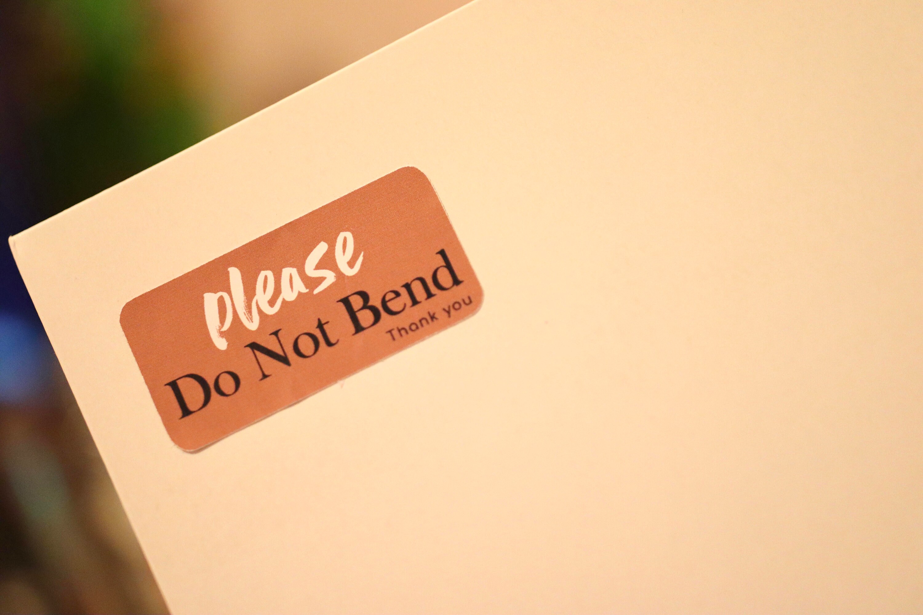 30 Pcs Rectangular Sticker Please do not bend | Etsy