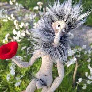 Man with a hat, Humorous Doll,handmade chrochet doll,funny gift 18+