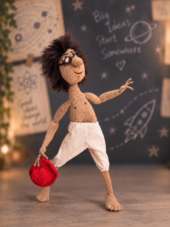 A handmade crochet doll crafted to look hilariously unhinged — the kind of gift that makes someone burst out laughing before they even open the box.