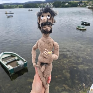Provocative Smoker doll,nude knitted penis,funny gift 18+