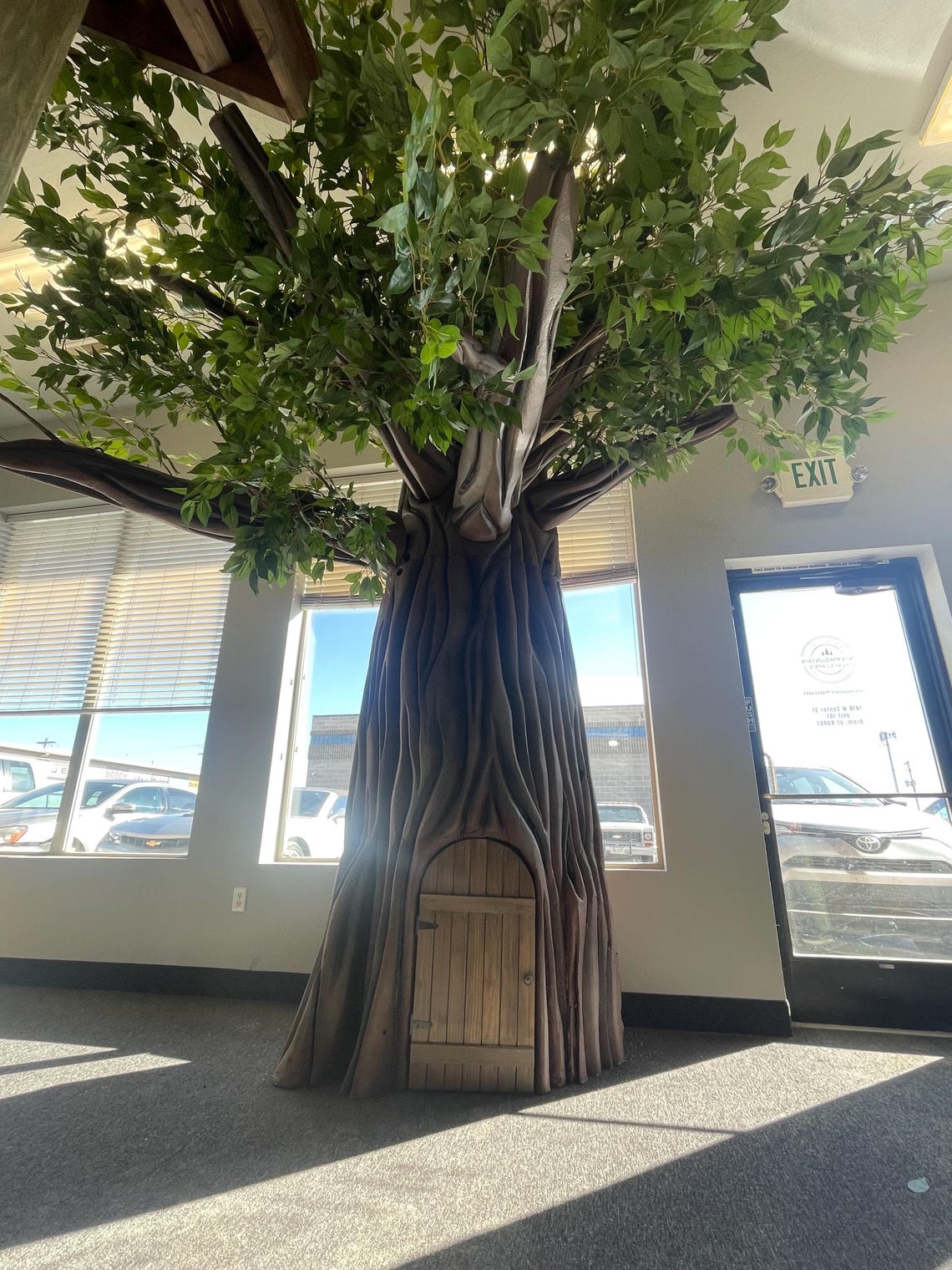 Rectangular Tree Faux Large Faux Tree With Foliage - Etsy