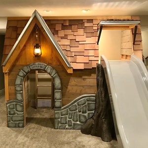 Whimsical forest Interior Playhouse by Playscapes Studios