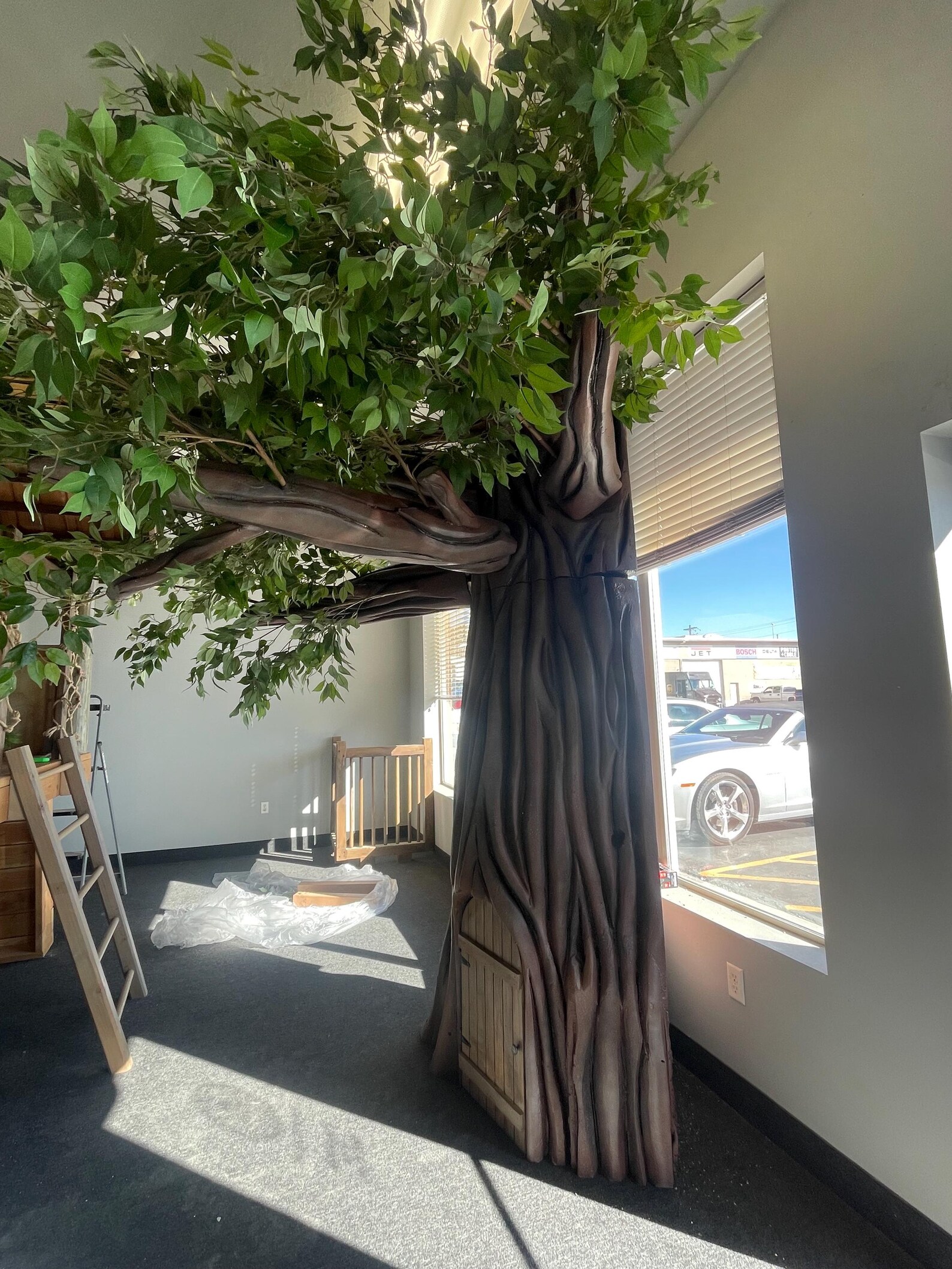 Rectangular Tree Faux Large Faux Tree With Foliage - Etsy