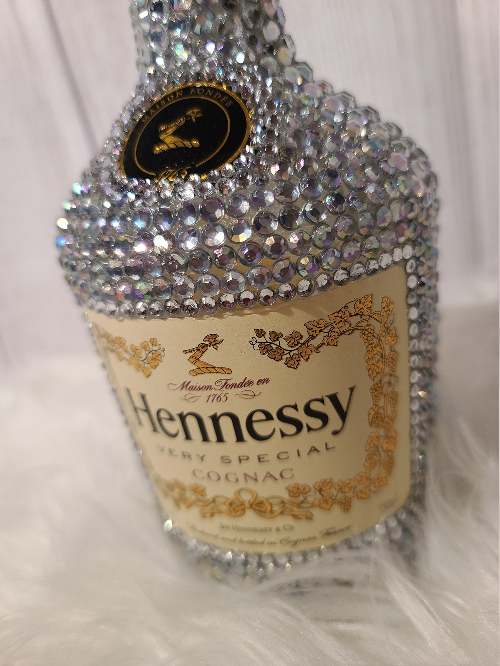 Hennessy Cognac Bedazzled Bling Liquor Bottle Party Decor Etsy