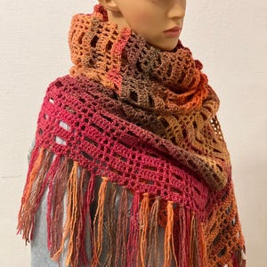 Sciarpa colorata in lana lavorata Sciarpa lavorata