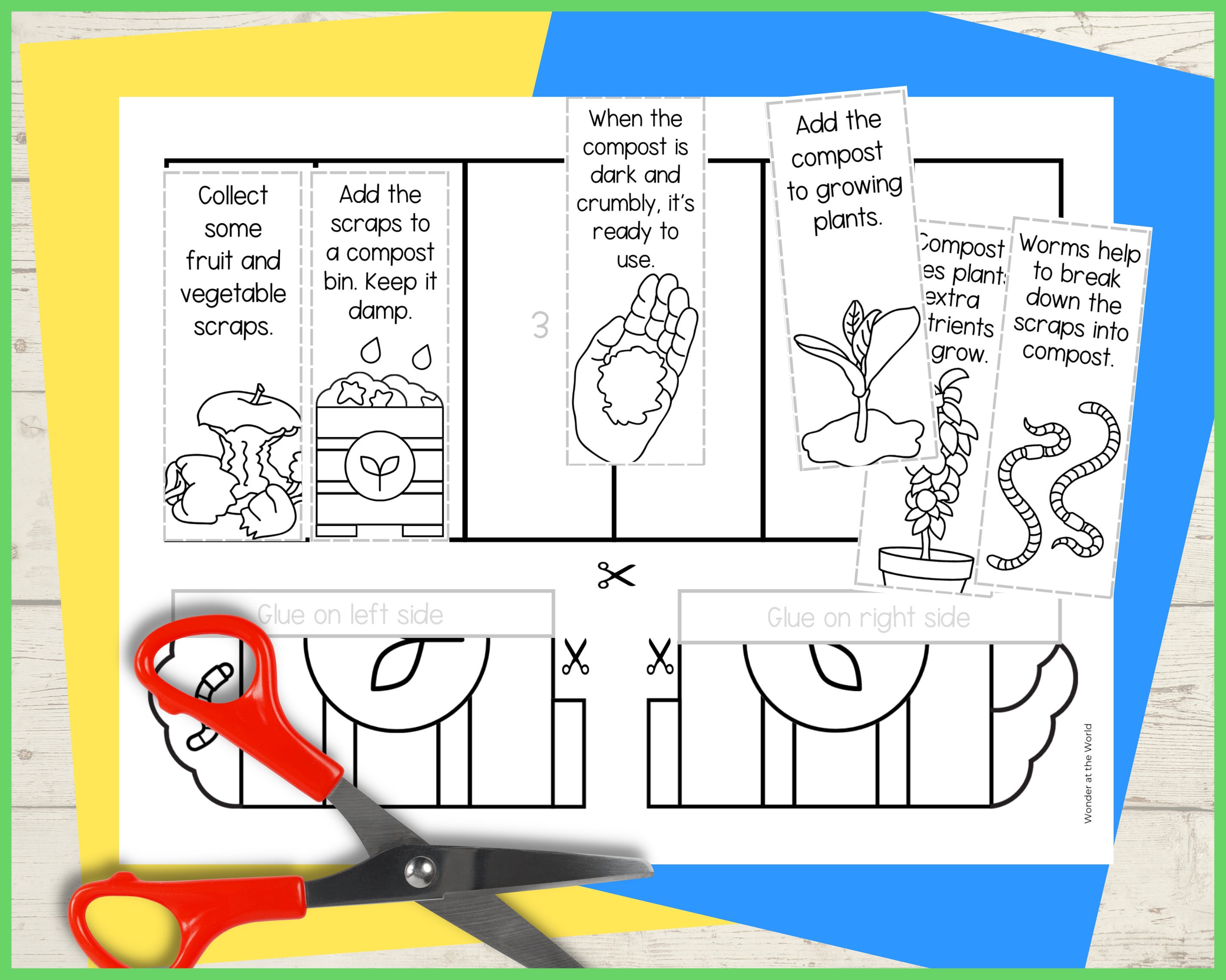 Printable Composting Activities for Kids, Foldable Sequencing Activity ...