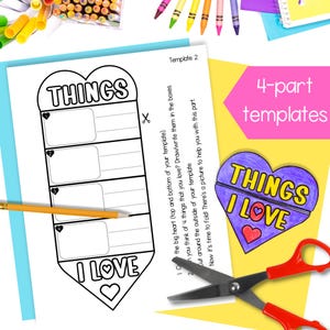 Things I Love Foldouts Valentine's Day Writing Craft Activity for ...