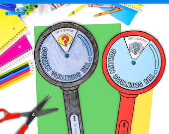 The scientific method magnifier spinner wheel craft activity PDF