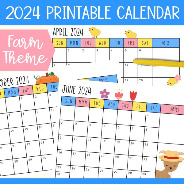2024 Barn Calendar Etsy