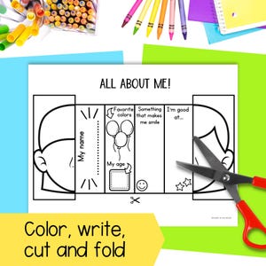 All about me self portrait template