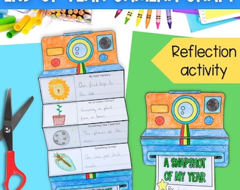 A snapshot of my year end of year camera writing craft activity PDF