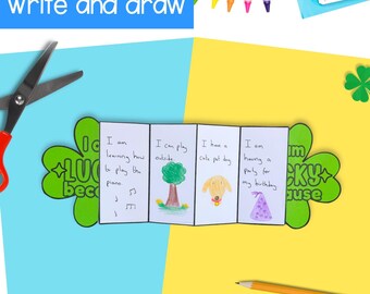 I Am Lucky Because Shamrock Four Leaf Clover Writing Craft St