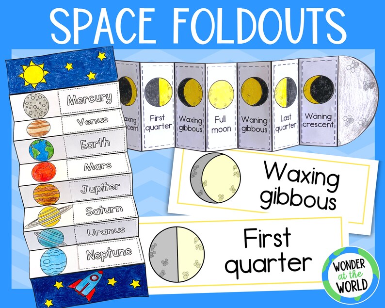 Solar System Planets and Space Foldable Sequencing Activity Printables ...