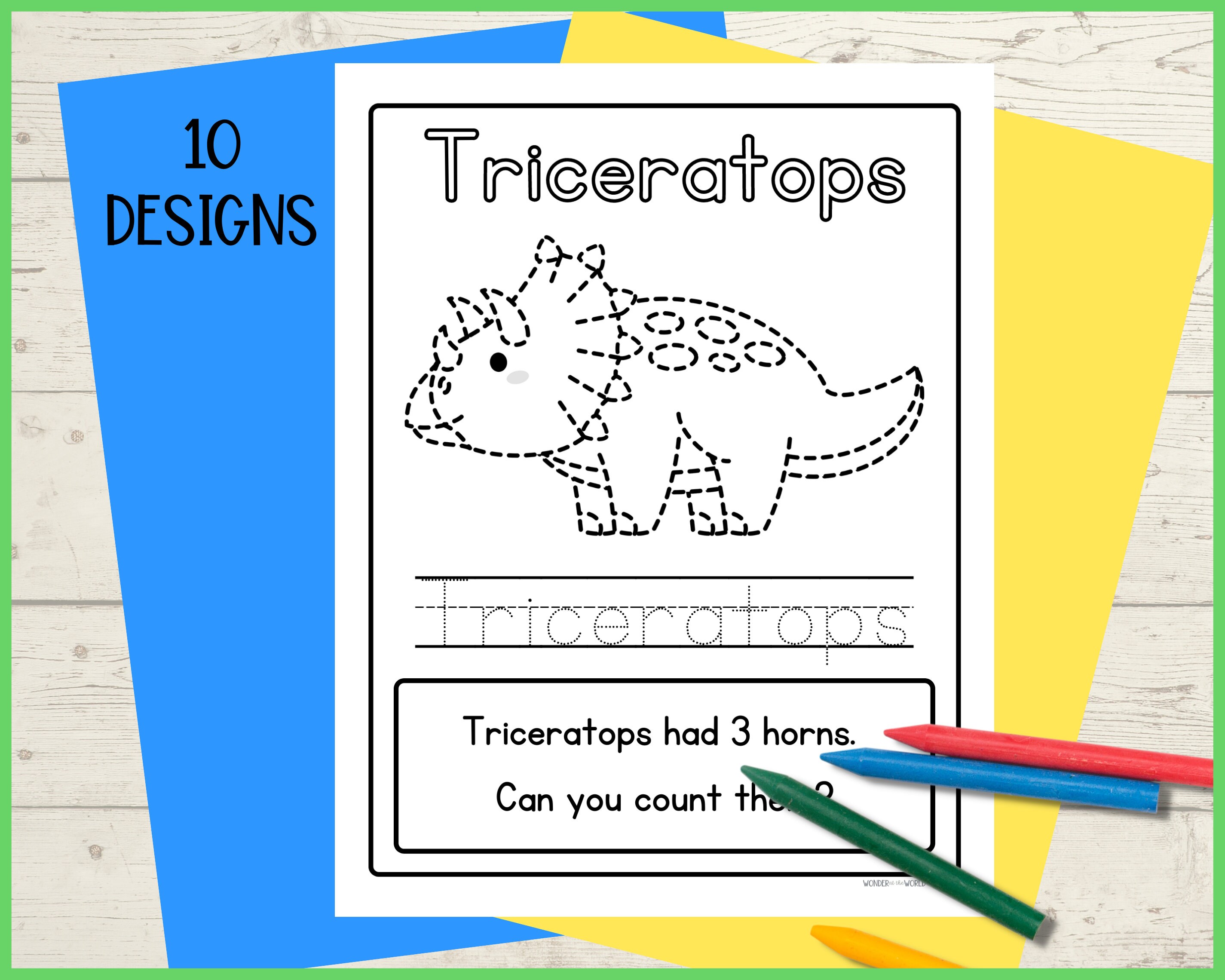 Dinosaur Tracing Activity for Kids, Printable Tracing Practice Sheets ...