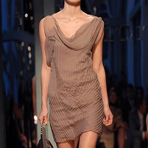 CHRISTIAN DIOR by John Galliano Runway Cruise Collection 2007 Silk Pleated Dress