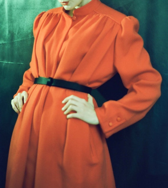 VALENTINO Vintage Gorgeous Red Wool Coat - Cape St