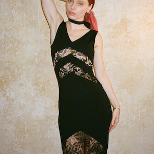 CHRISTIAN DIOR by John Galliano Rare Spring 2004 Rare Floral and Lace Bodycon Dress