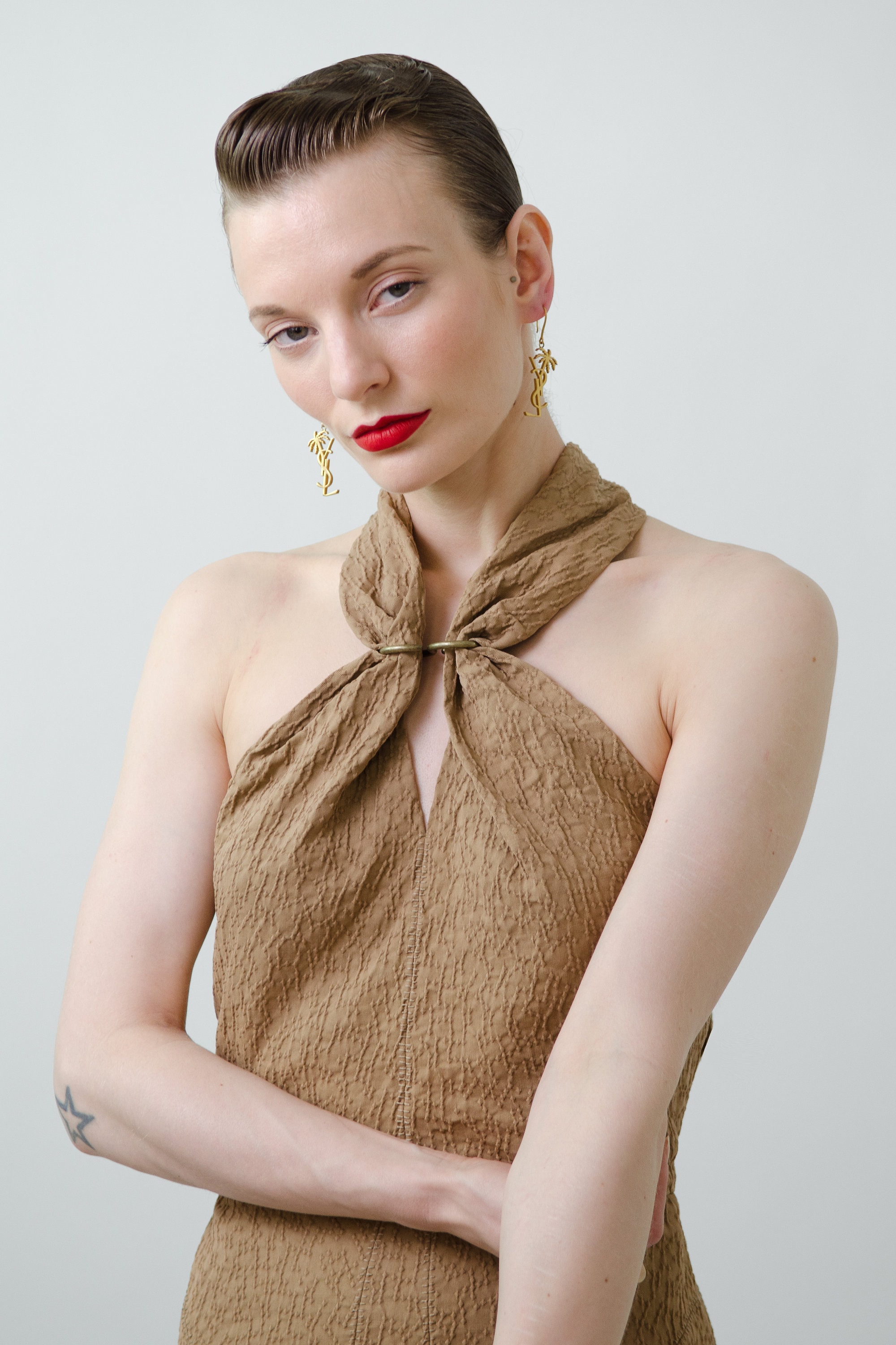 ysl halter dress Yves Saint Laurent S/S 2011 Runway Halter Dress