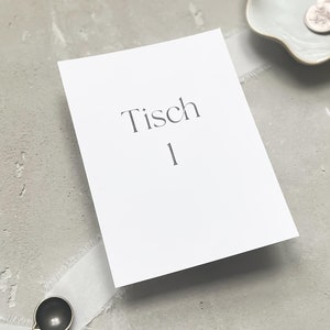 Tischnummer / Hochzeit / Tischkarte / Sitzplan / Einladung zur Hochzeit
