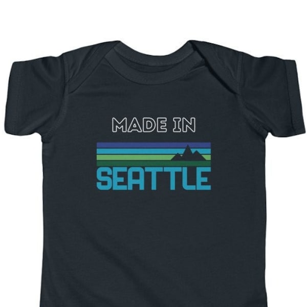 Made In Seattle Baby Onesie | Seattle Baby Bodysuit Seattle Baby Gift Seattle Onesie Seattle Newborn Seattle Washington Onesie Baby Shower