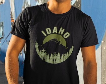 Idaho Shirt | Idaho State Shirt Idaho T-Shirt Idaho Shirts Idaho Hiking Shirt Hiking T-Shirt Idaho Tshirt Hike Idaho Gift Mountain Shirt