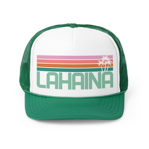 Chapeau Lahaina | Lahaina Trucker Hat Lahaina Maui Hat Maui Trucker Hat Lahaina Gift Maui Gift Hawaii Gift Hawaii Hat Hawaii Trucker Hat