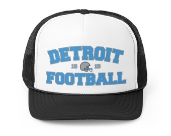 Detroit Football Hat | Retro Detroit Football Trucker Hat Detroit Hat Vintage Detroit Hats Detroit Football Team Detroit Football Gift