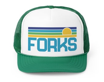 Forks Hat | Forks Trucker Hat La Push Hat Olympic Peninsula Gift Forks Washington Hat Forks WA Gift Olympic National Park Hat Beach Hat