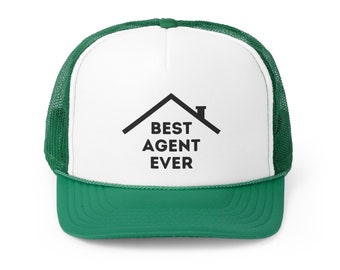 Best Agent Ever Hat | Real Estate Agent Hat Real Estate Agent Gift Realtor Hat Gift for Realtor Real Estate Hat Realtor Trucker Hat