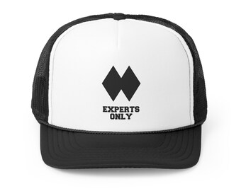 Experts Only Hat | Double Black Diamond Hat Skiing Hat Skiier Hat Snowboard Hat Snowboarder Hat Ski Hat Ski Trucker Hat Pro Ski Pro Skiier