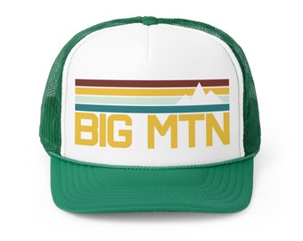 Big Mtn Hat | Big Mtn Trucker Hat Big Mountain Hat Big Mountain Gift Whitefish Hat Whitefish Trucker Hat Whitefish Montana Hat