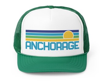 Anchorage Hat | Anchorage Trucker Hat Anchorage Alaska Hat Anchorage AK Hat Anchorage Gift Alaska Trucker Hat