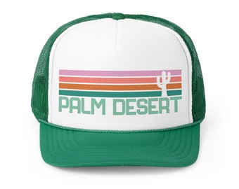 Palm Desert Hat | Retro Palm Desert Trucker Hat Palm Desert Gift Palm Desert Gifts Palm Springs Hat Indio Hat California Hat