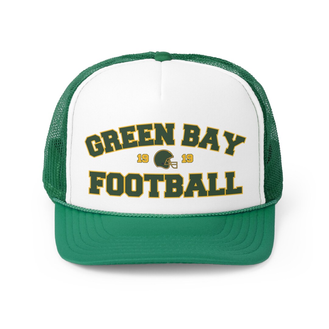 Green Bay Football Hat Retro Green Bay Football Trucker Hat - Etsy