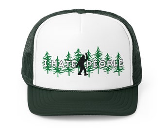 I Hate People Hat | Bigfoot Trucker Hat Bigfoot Hat Sasquatch Hat Sasquatch Trucker Hat Bigfoot Gift Bigfoot Gifts Bigfoot Search Team
