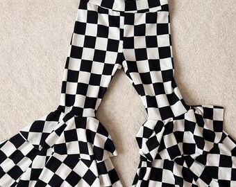 Checkered Double Bell Bottoms