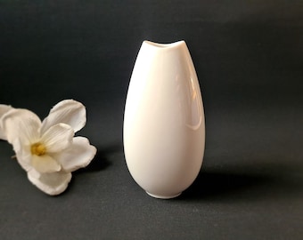 ROSENTHAL Porcelain Vase for THOMAS in Marktredwitz Vintage 1960s 70s Oval Classic Vase Flower Vase Table Vase