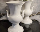 1x Seltmann Weiden Bavaria Porcelain Vase W. Germany Amphora White Handle Vase Quality Porcelain Home Decor Home Decor Home Decor Shabby