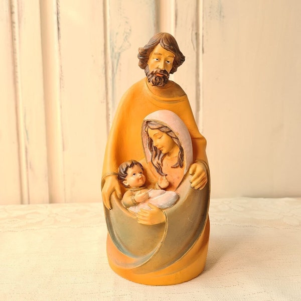 Krippenblock Krippenfigur Figurgruppe Krippe Figur Heilige Familie Maria Josef Jesuskind