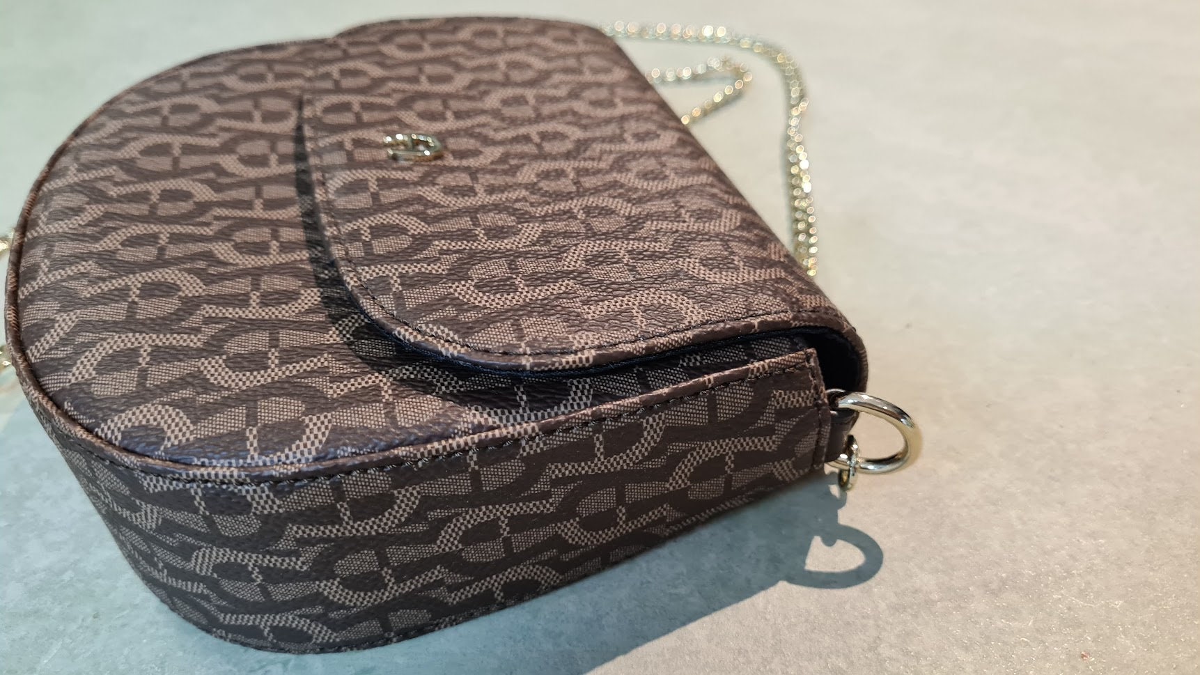 Aigner Leather Bag Ava Dark Brown Large S Handbag Cocktail Bag