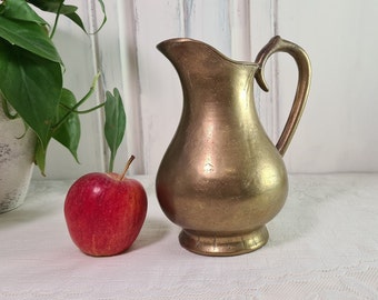 Solid brass jug vase 1.5kg jug jug handle jug brass jug brass vase collector decoration vintage handmade