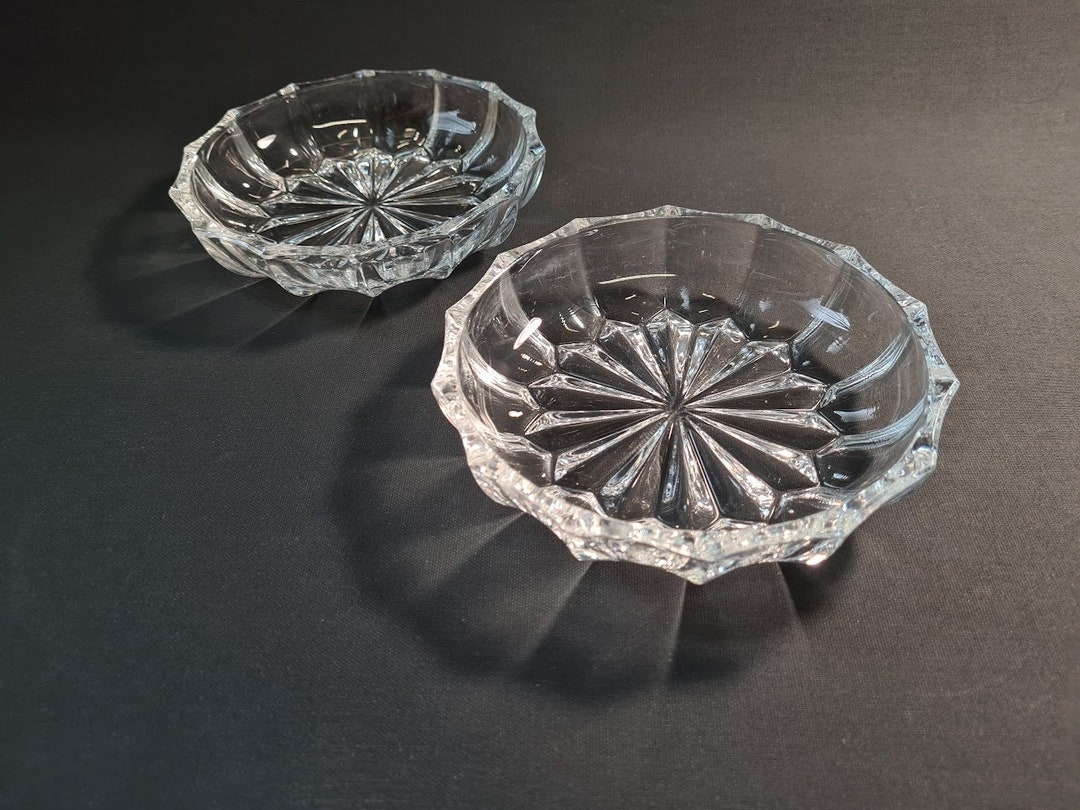 Nachtmann Set of 2 Lead Crystal Dessert Bowls Vintage 1980s Pudding Bowl Pudding Bowl Salad Bowl