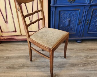 Wooden chair solid oak upholstered 1930s 40s wooden chair upholstered chair dining room chair