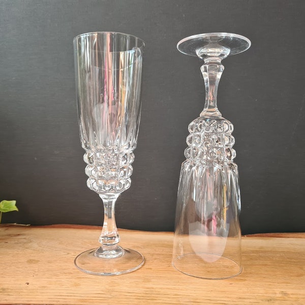 2er Set Sektflöte D'Arques-Durand Pompadour France Toastgläser Sektglas Kristallgläser Champagnergläser Prosecco Gläser