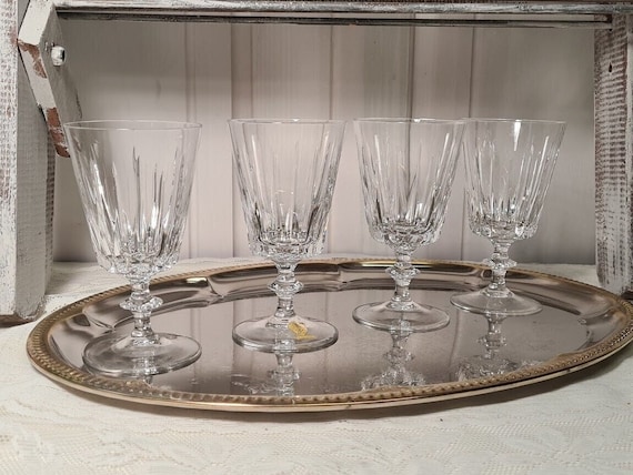 4x Wine Glass Lead Crystal TW and Co. Tritschler Winterhalder and