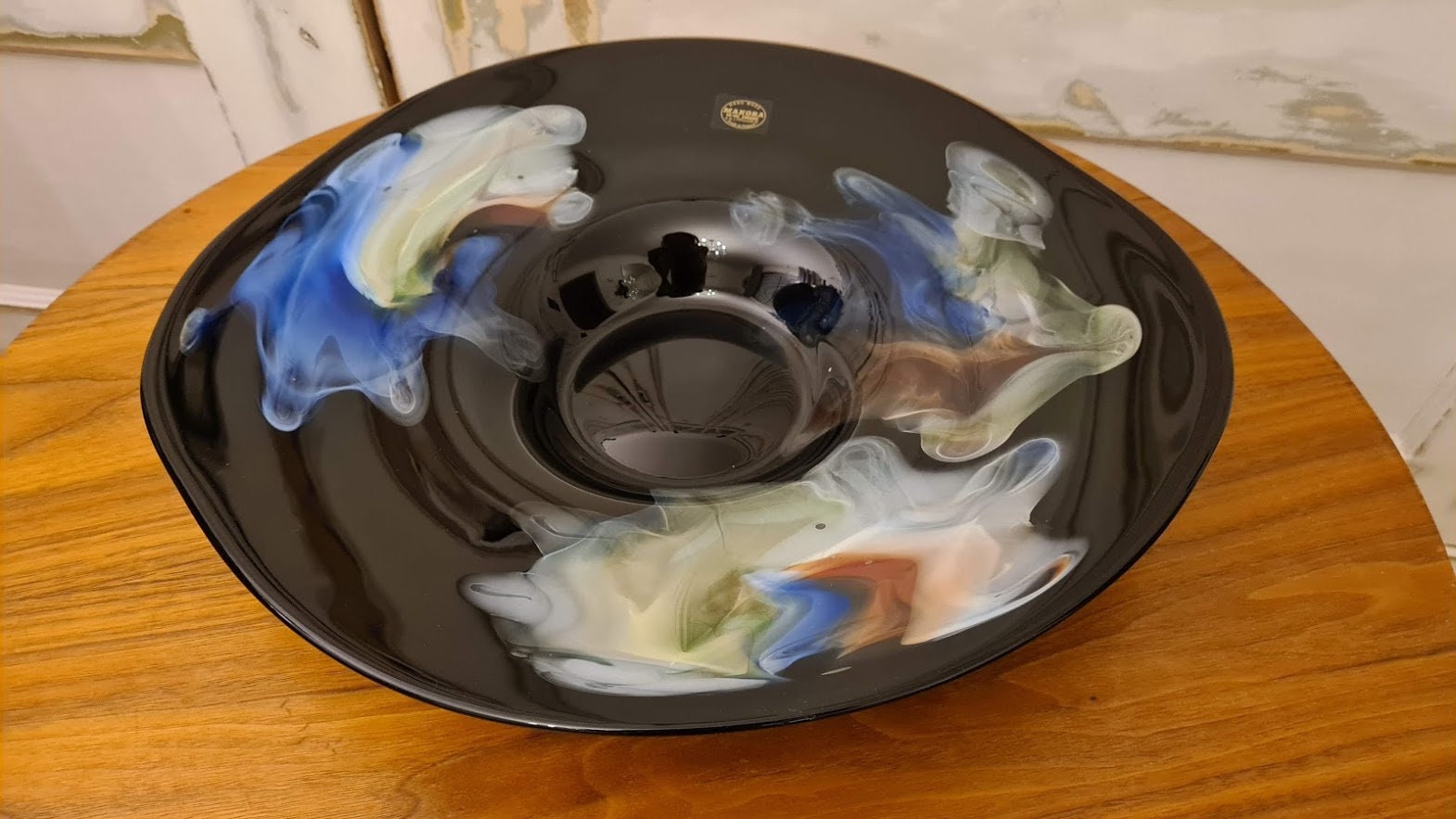 XXL Grande Makora Krosno Art Glass Deco Bowl Hecho a mano 70s Etsy