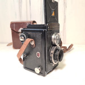 Voigtländer Brillant Analog Camera Anastigmat-Skopar 1:4.5 F-7.5 cm with Leather Bag Old Photography 1930s 40s Germany image 4