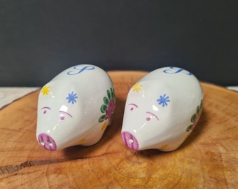 Set Pfeffer und Salzstreuer Schweinchen Keramik